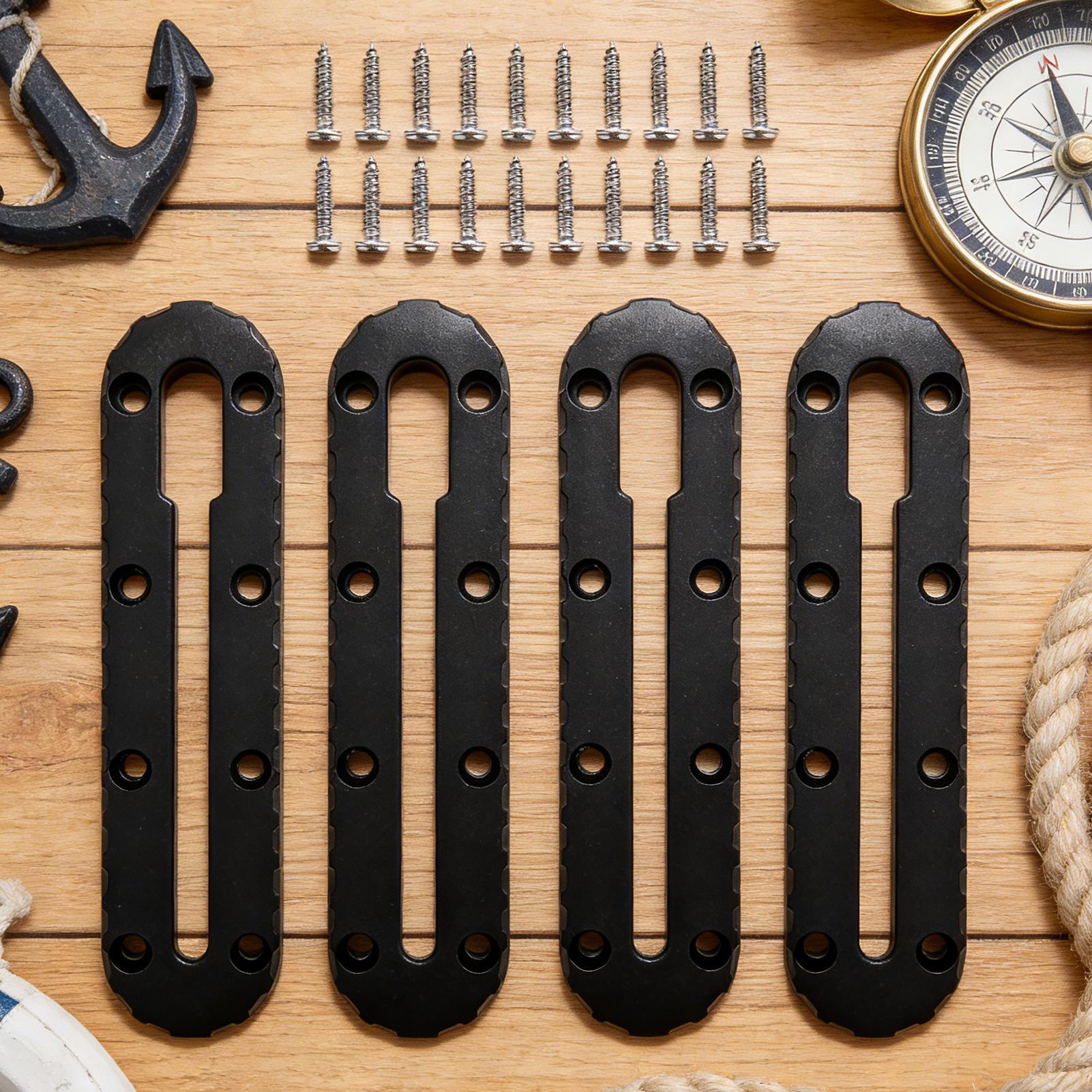 Fish Finder Mount - แท่นยึดคายัคพร้อมสกรู 4 ชิ้น ที่วางคันเบ็ดอเนกประสงค์แบบยูนิเวอร์แซล แท่นยึดคายัคสำหรับที่วางเครื่องหาปลาและที่วางแก้ว