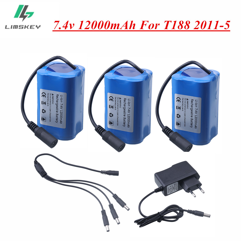 Fish Finder Charger - 7.4V 12000mAh แบตเตอรี่ USB Charger สําหรับ