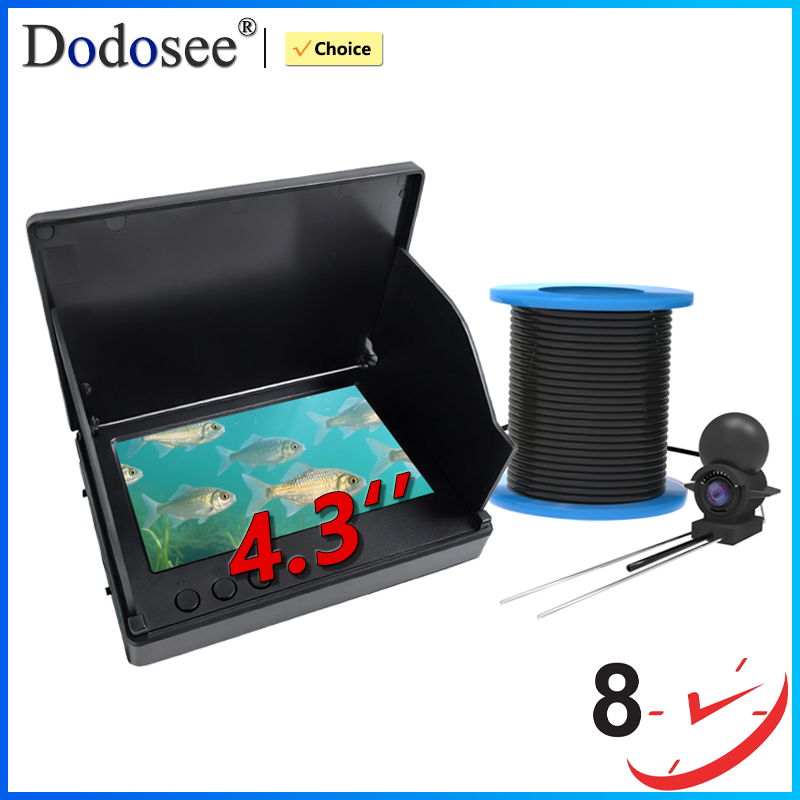 Fish Finder Portable - โดโดซี 220 ° กล้องตกปลาใต้น้ำแบบมือถือ 1080P หน้าจอ