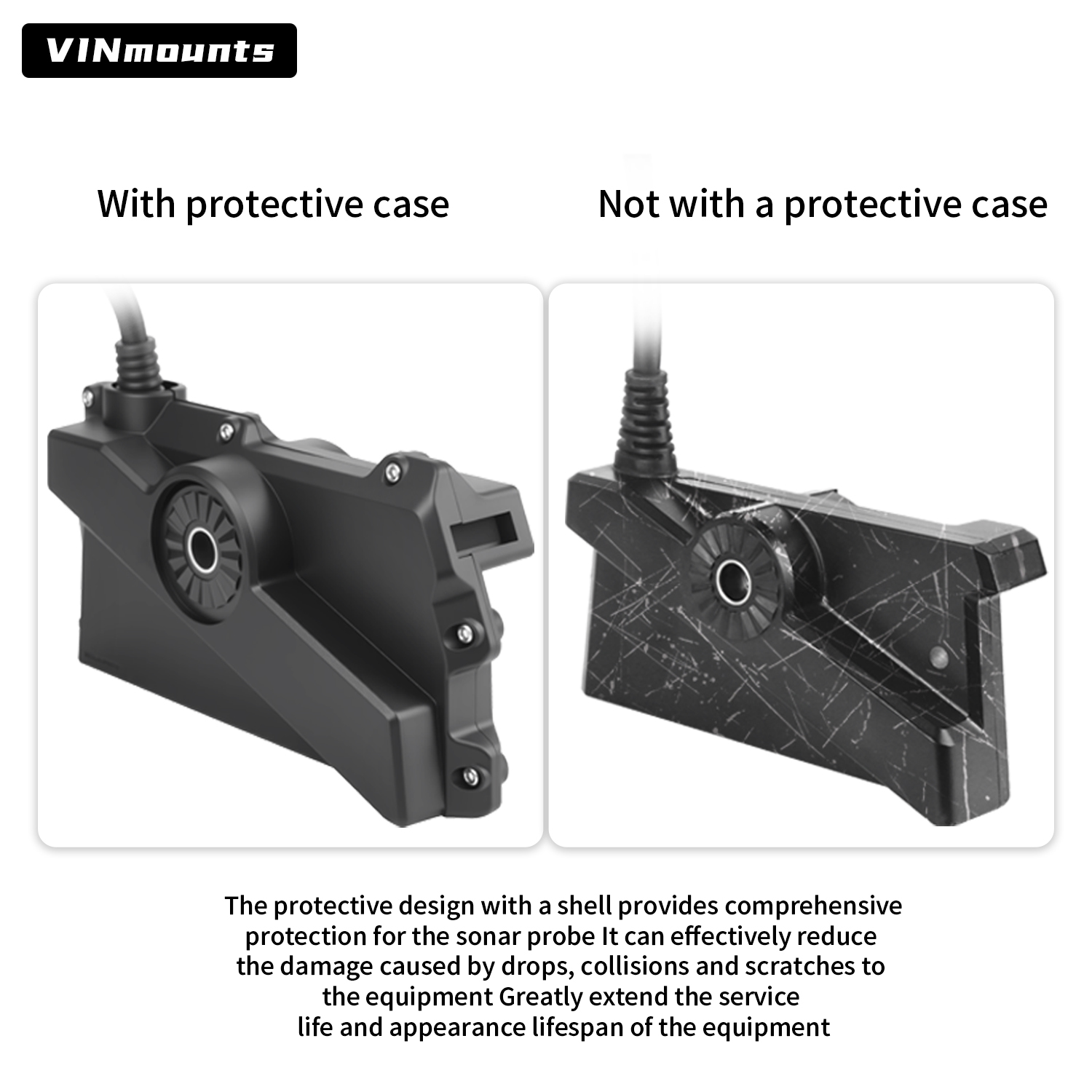 Fish Finder Transducer - ฝาครอบป้องกันทรานสดิวเซอร์ Garmin LVS34 LiveScope ของ VIN