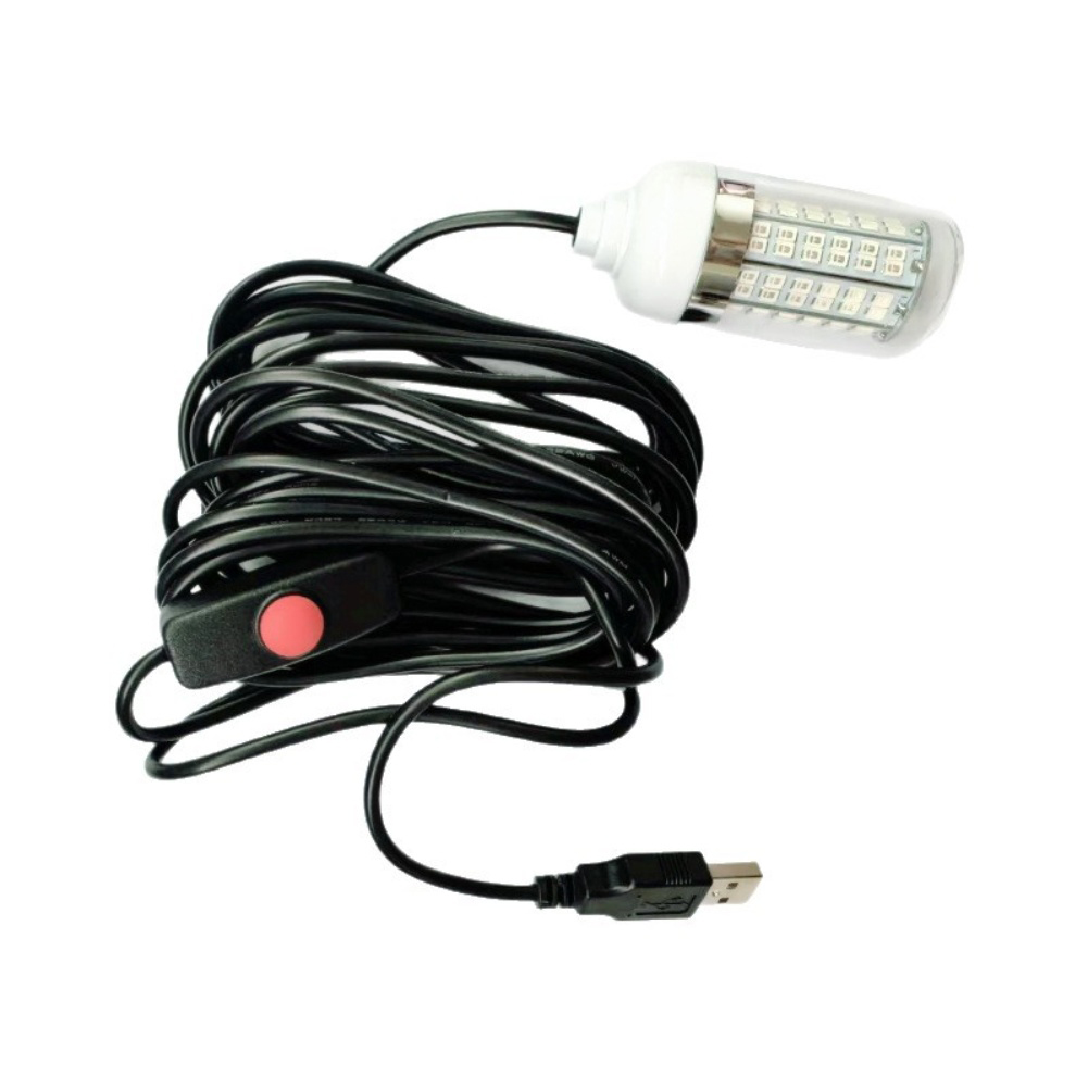 Fish Finder Charger - ไฟล่อปลาใต้น้ำ 5V สีเขียว/ขาว/น้ำเงิน/แสงวอร์ม ไฟค้นหาปลา LED USB
