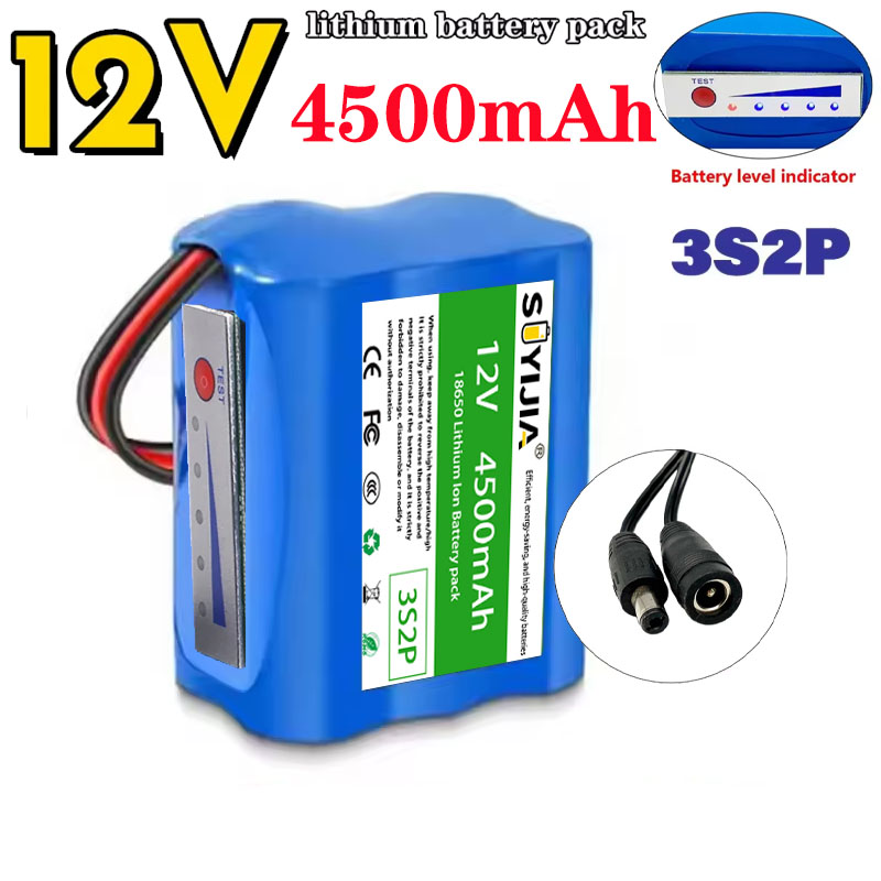 Fish Finder Portable - แบตเตอรี่ลิเธียม 18650 3s2p 12v 4500mAh 11.1V/12.6V