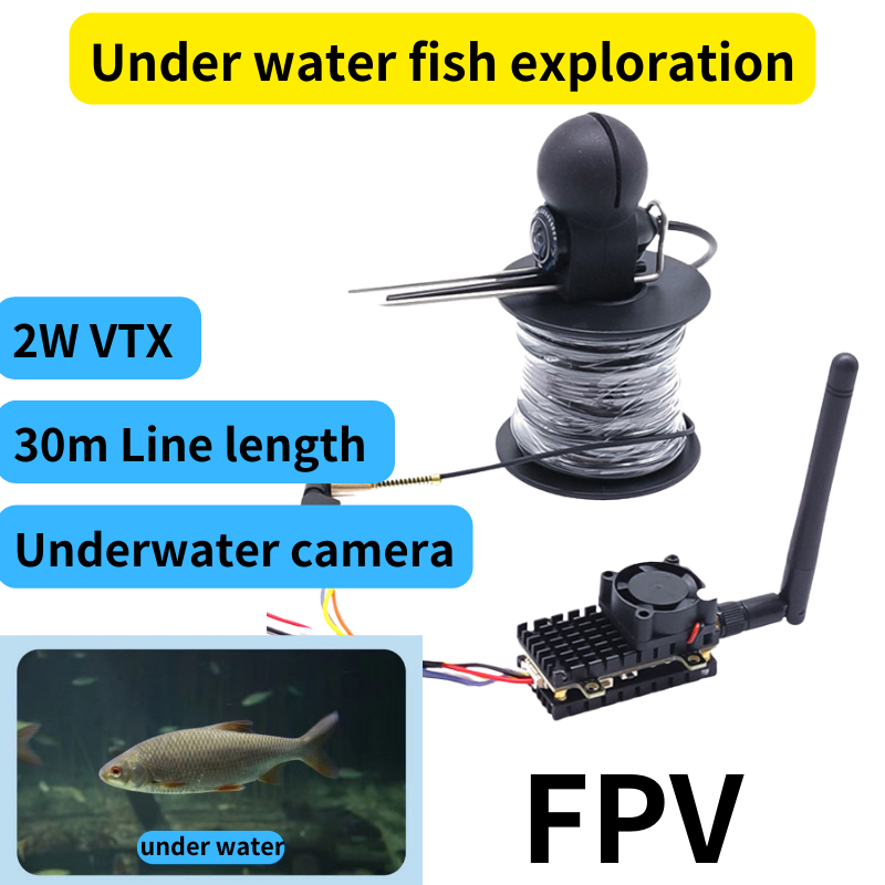 Fishing Camera - การส่งภาพ 2W กล้องตรวจจับปลาใต้น้ําแบบไร้สายรีโมทคอนโทรลเรือสมอปลาตกปลาสามารถวัดความลึกได้