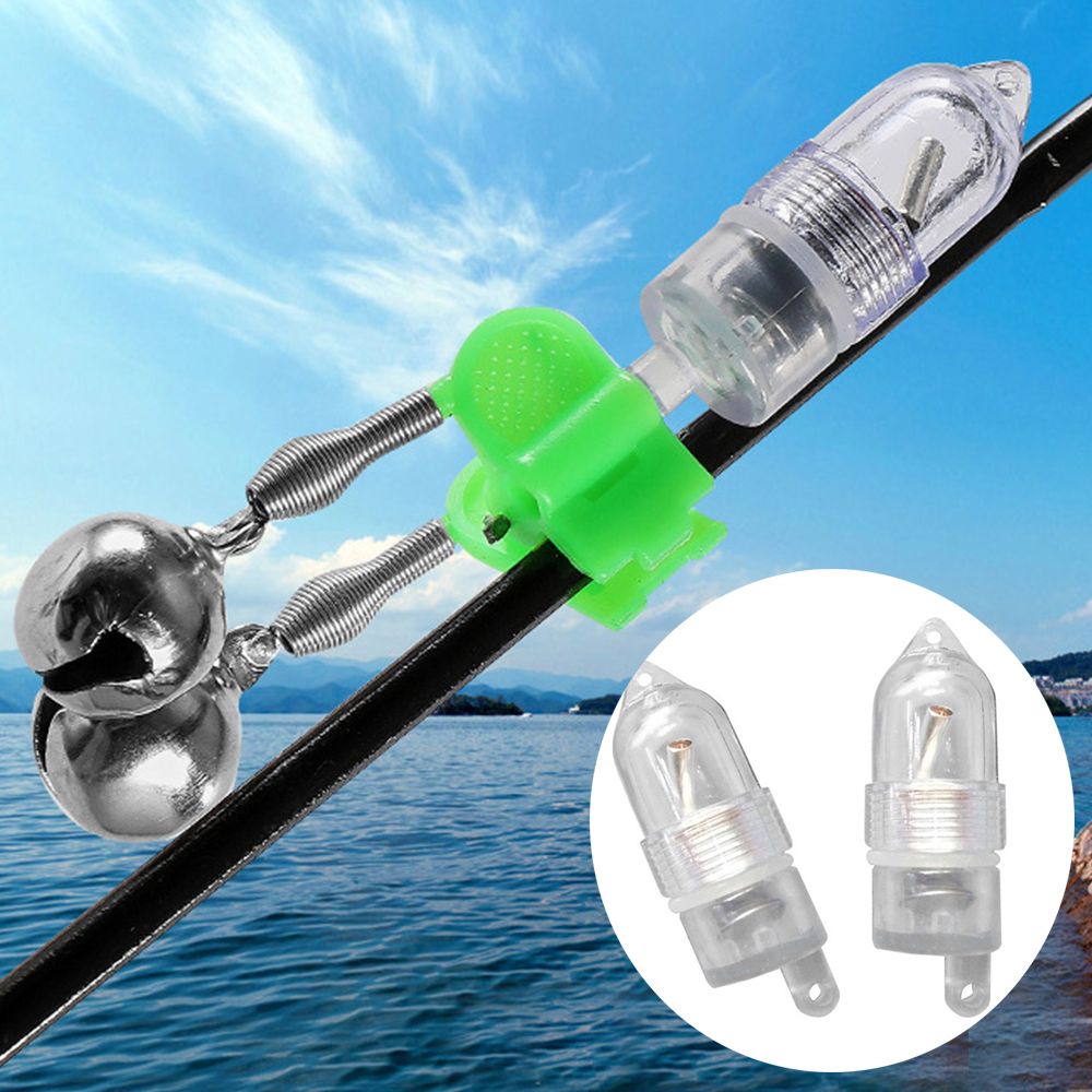 Bite Indicator - กระดิ่งเตือนตกปลาแบบทนทานทีพกพาอุปกรณ์ joran Ringan LED มีเสียงเตือนเมื่อกัด