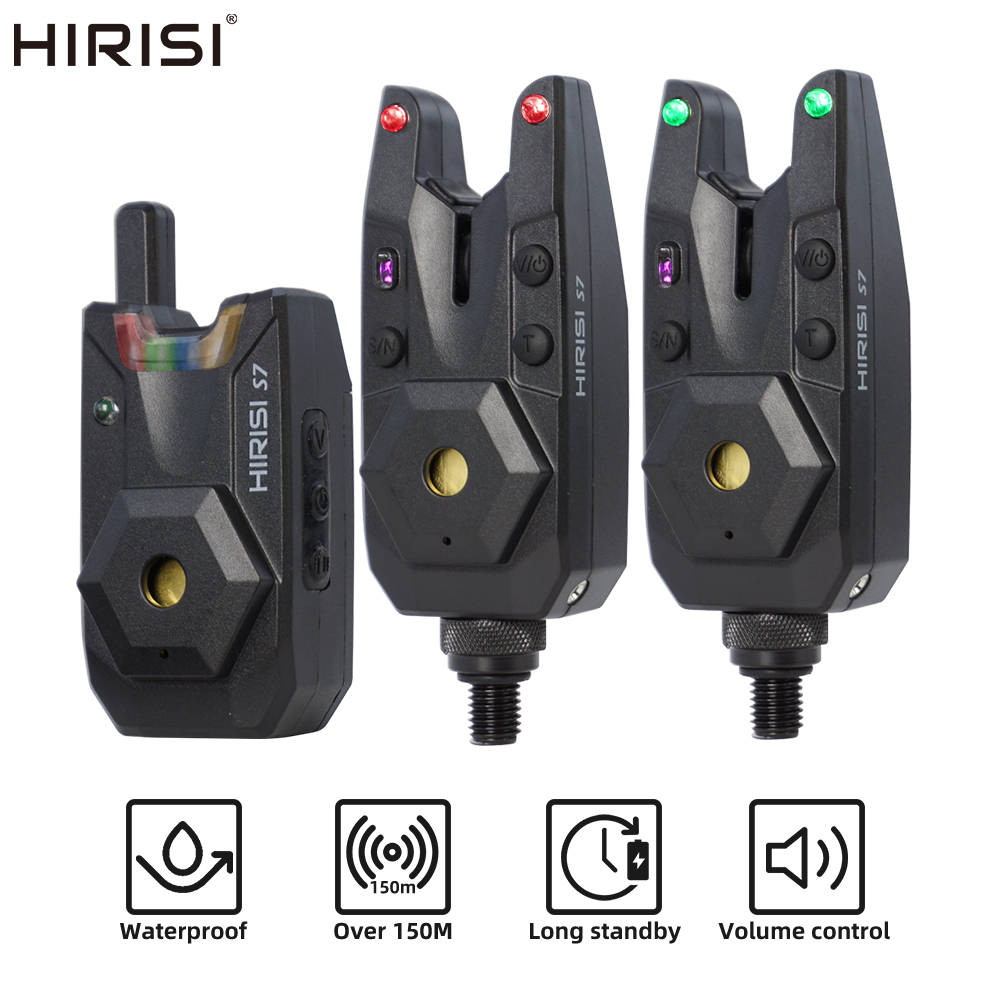 Bite Indicator - ชุดสัญญาณเตือนตกปลาคาร์พ Hirisi กันน้ำ พร้อมตัวบอกสัญญาณการกัดเบ็ด อุปกรณ์ตกปลาคาร์พ ชุด