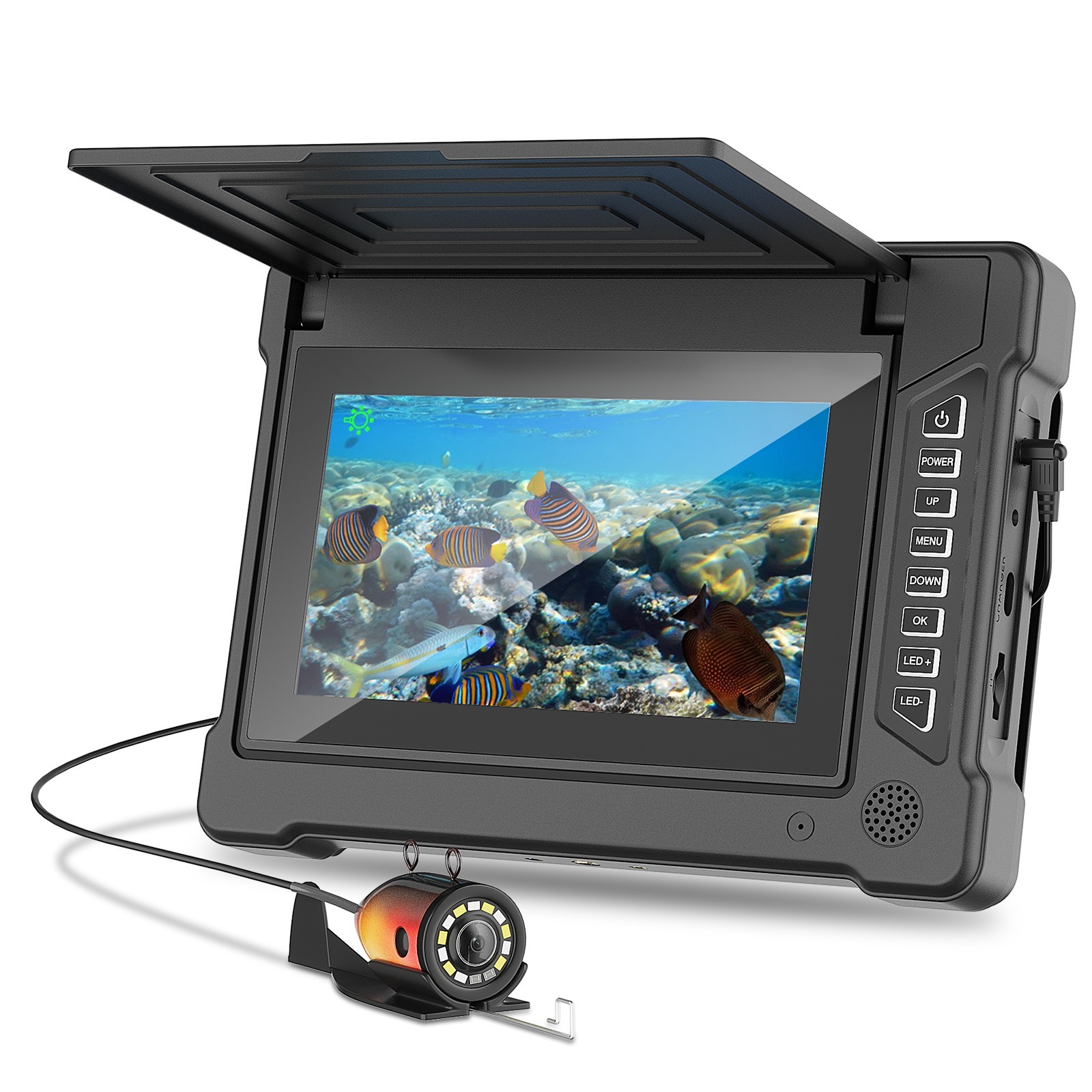 Fish Finder Cable - กล้องตกปลาใต้น้ำขนาด 7 นิ้ว 15 เมตร 1200TVL