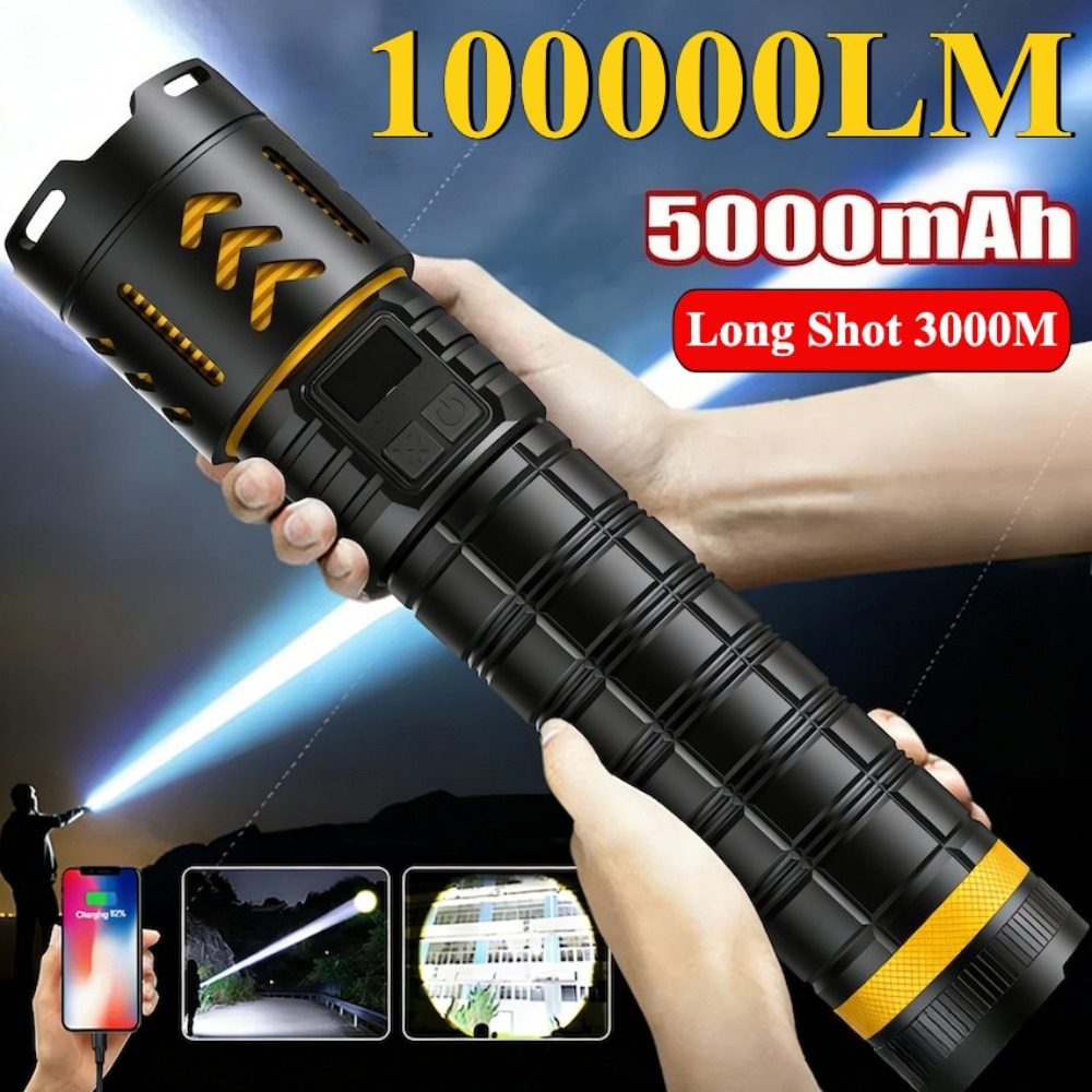 Fishing Light - ไฟฉาย LED พลังงานสูง ซูมได้ ชาร์จผ่านพอร์ต Type-C