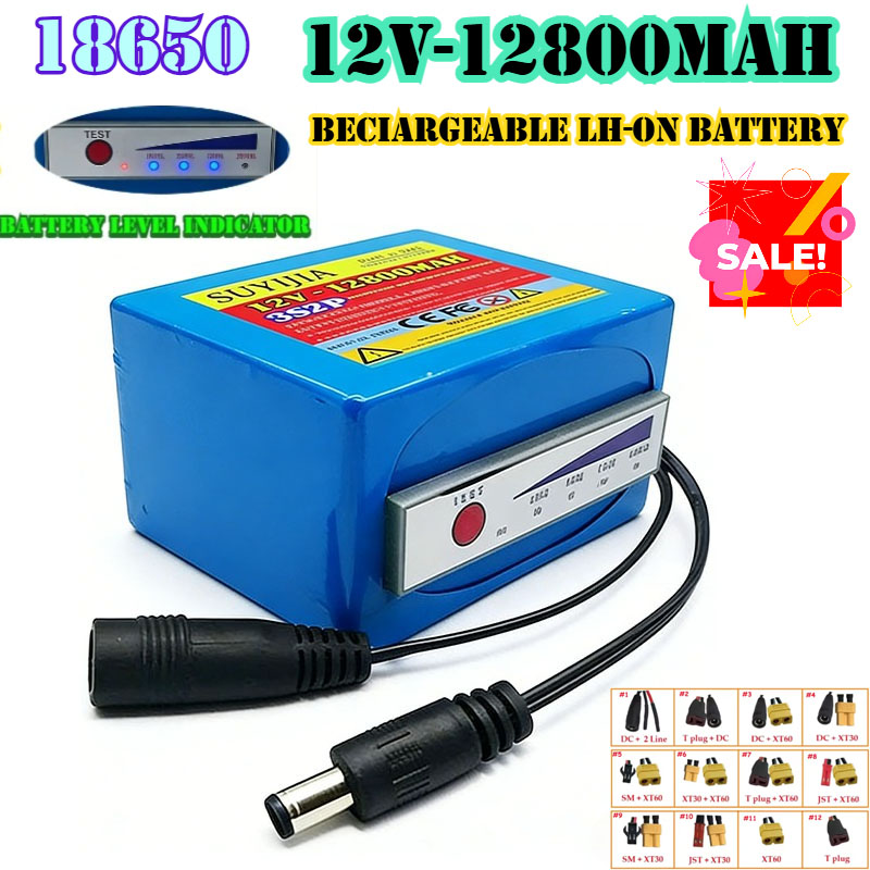 Fish Finder Portable - 18650 แบตเตอรี่ลิเธียม 3s2p 12v 12800mAh 11.1V/12.6V