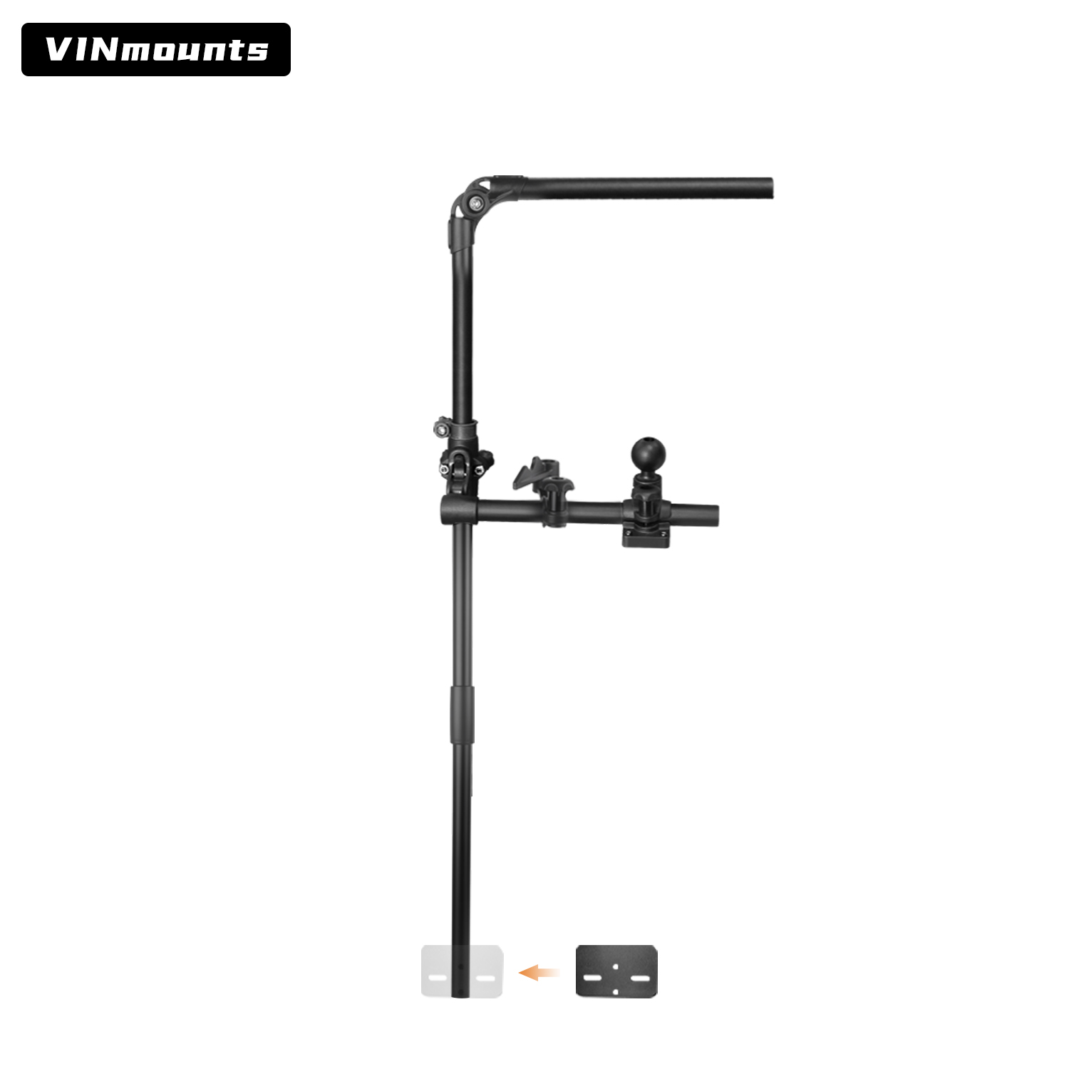 Fish Finder Mount - VINmountsLivescope ที่ยึดคันเบ็ดสำหรับเครื่องหาปลา สำหรับเรือคายัค/เรือ ใช้ได้กับทุกประเภท 360 องศา