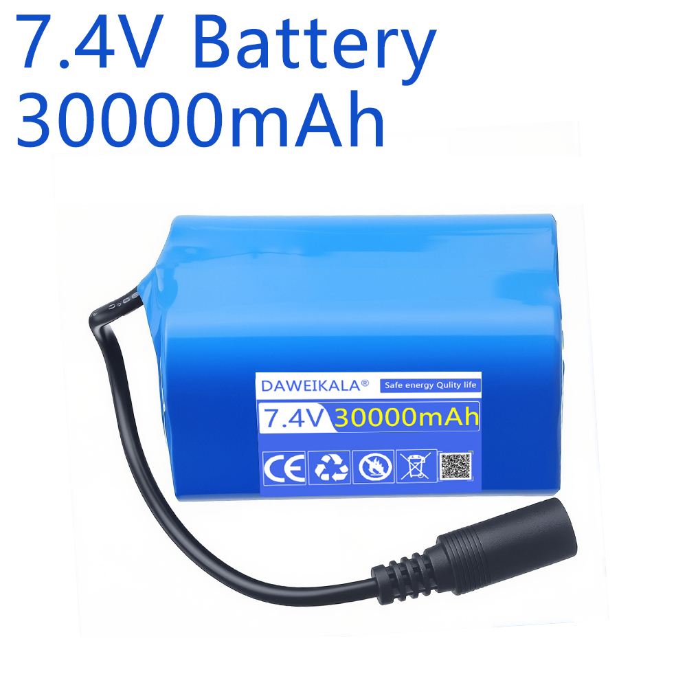 Fish Finder Charger - 7.4V 30000mAh แบตเตอรี่พร้อมเครื่องชาร์จ USB สำหรับ T188