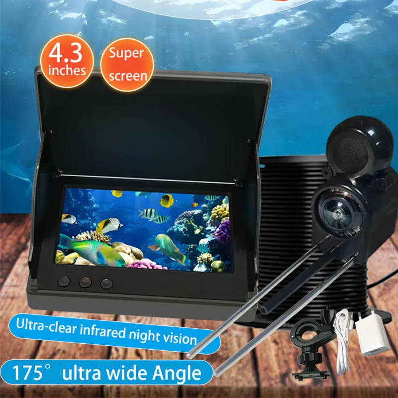 Fish Finder Battery - YS43A 4.3 นิ้วเครื่องตรวจจับปลาใต้น้ํา Fish Finder กล้องตกปลา