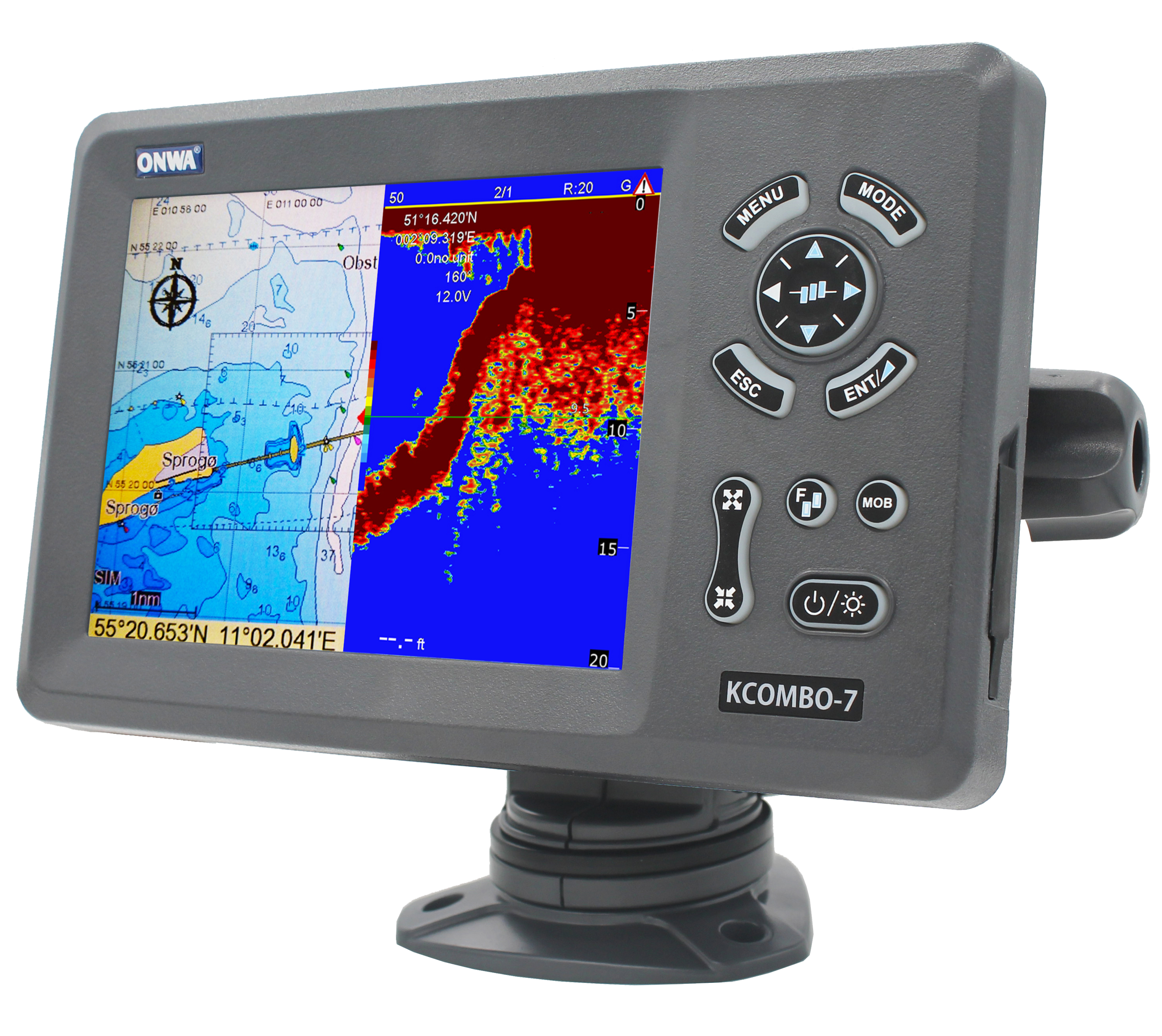 Fish Finder Gps - ONWA KCombo-7 เครื่องนำทาง GPS สำหรับเรือ ขนาด