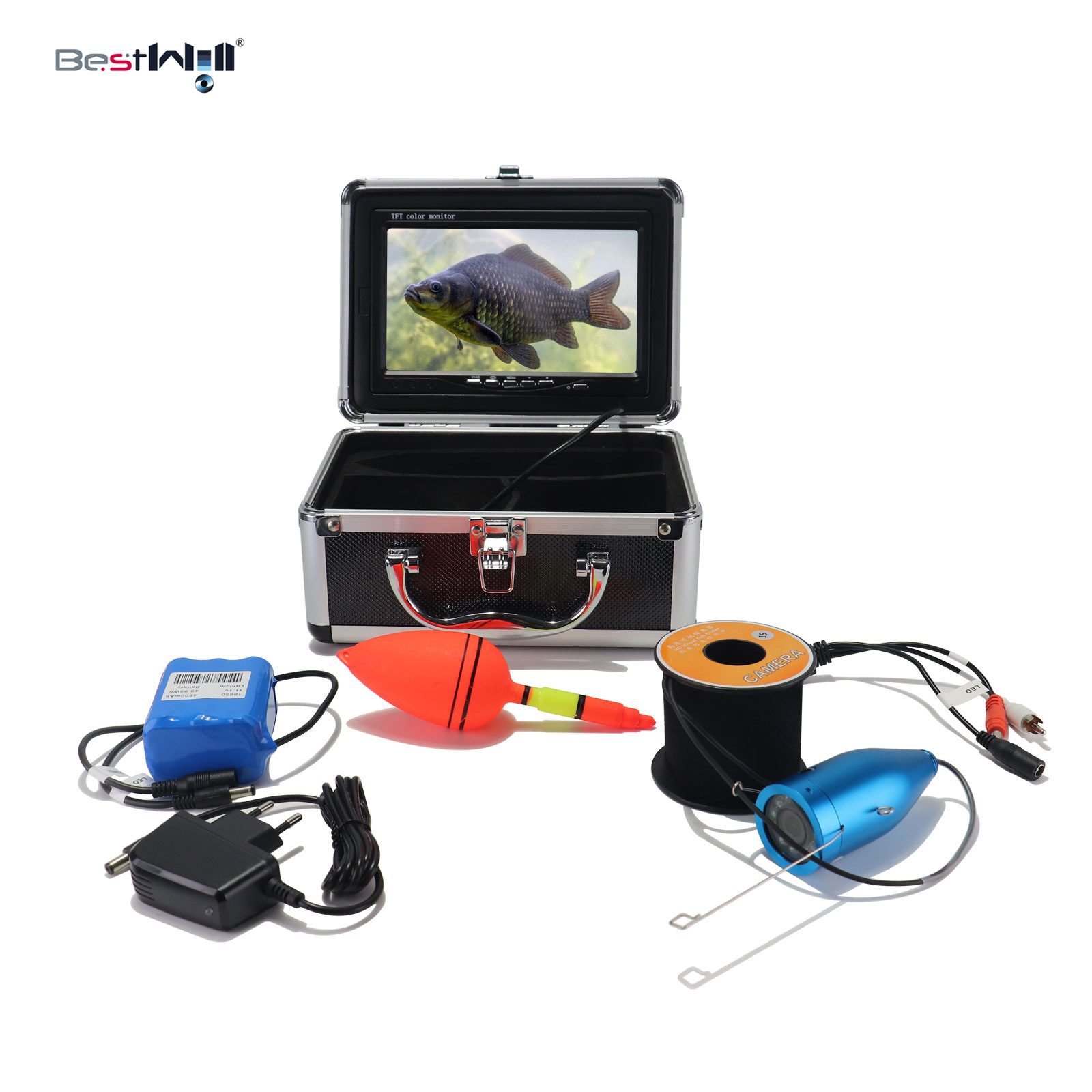 Fishing Camera - หน้าจอ IPS ขนาด 7 นิ้ว กล้องตกปลาใต้น้ำมุมกว้าง
