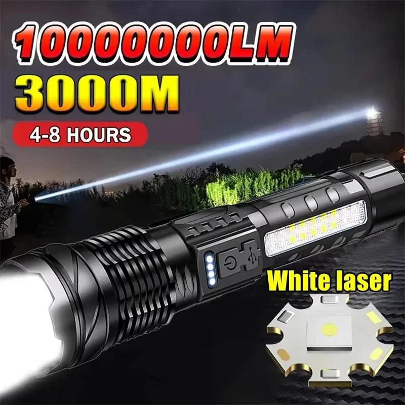 Fishing Light - ไฟฉาย LED กำลังสูง พร้อมหน้าจอแสดงสถานะแบตเตอรี่ ชาร์จผ่าน USB