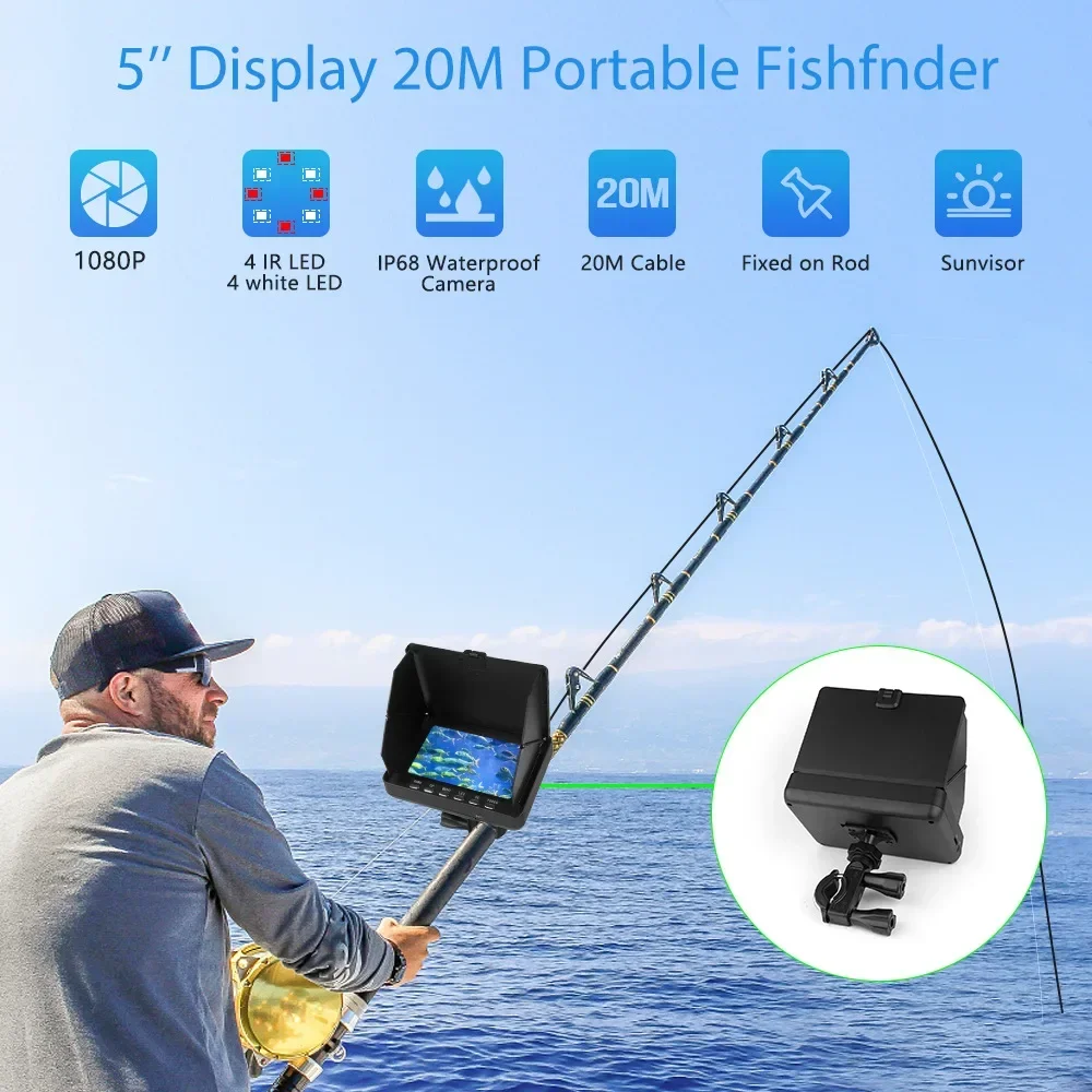 Fish Finder 5.0 นิ้วจอแสดงผล L - Fishing Camera บทวิจารณ์และราคา