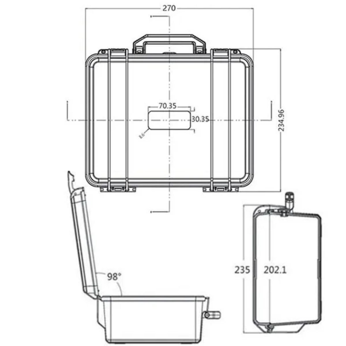 กล่องจัดระเบียบแบบแข็งกันน้ำ,  - Fish Finder Case บทวิจารณ์และราคา