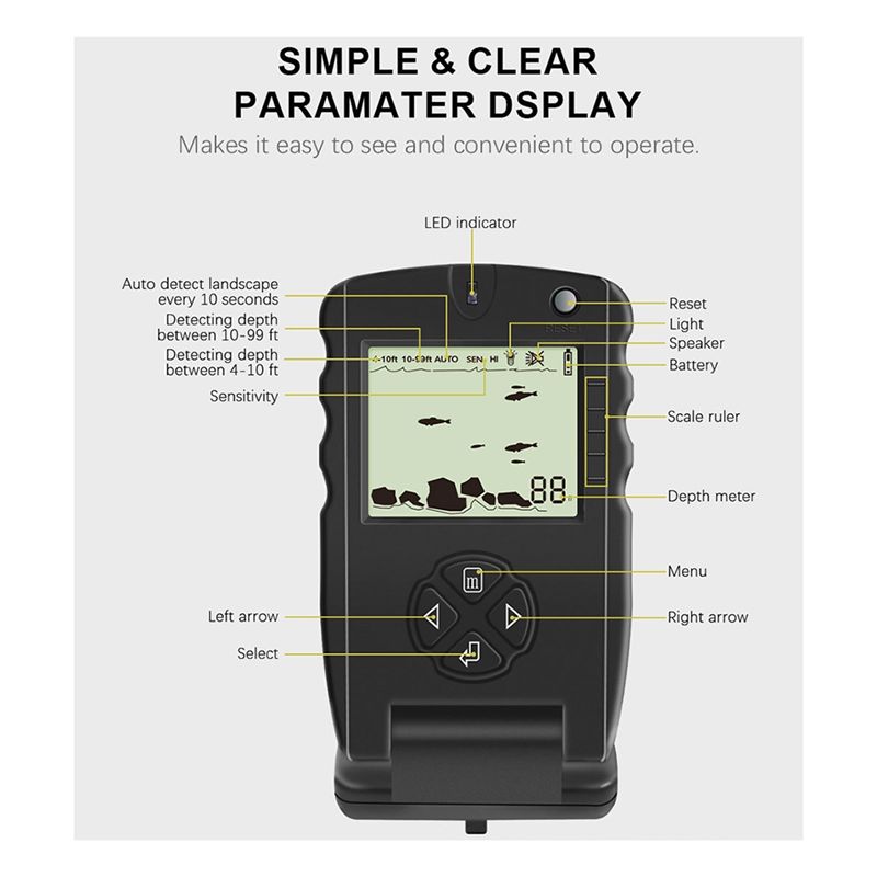 เครื่องหาปลาแบบพกพาใหม่, โซนาร - Fish Finder Transducer บทวิจารณ์และราคา