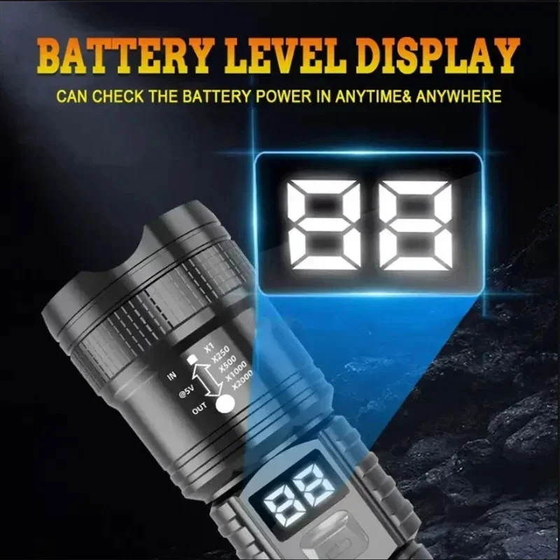 ไฟฉาย LED แบบชาร์จไฟได้ 100000 - Fishing Light บทวิจารณ์และราคา