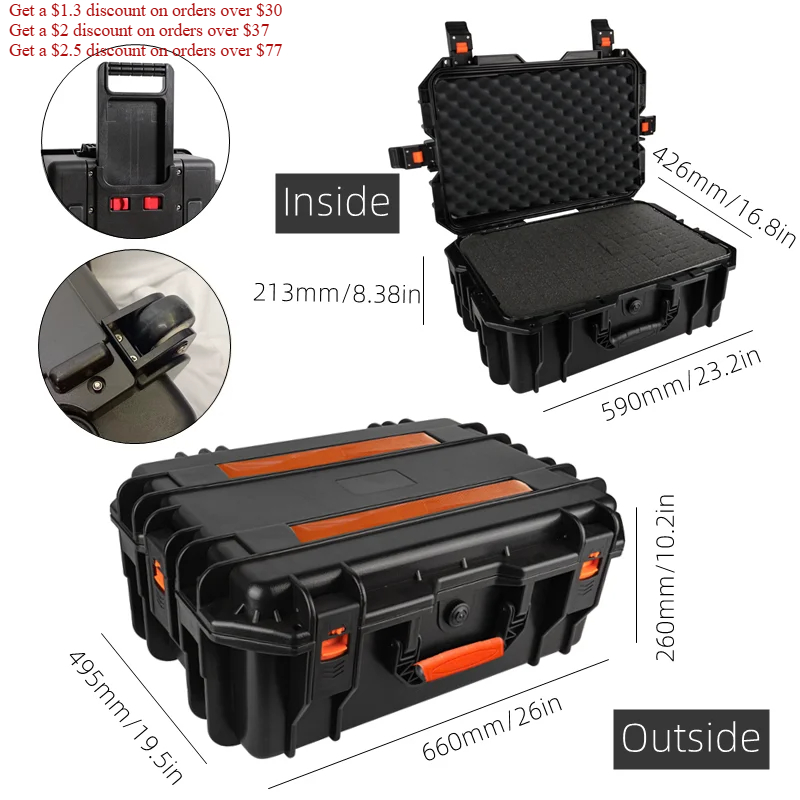กล่องเครื่องมือขนาดใหญ่มีล้อ ก - Fish Finder Case บทวิจารณ์และราคา