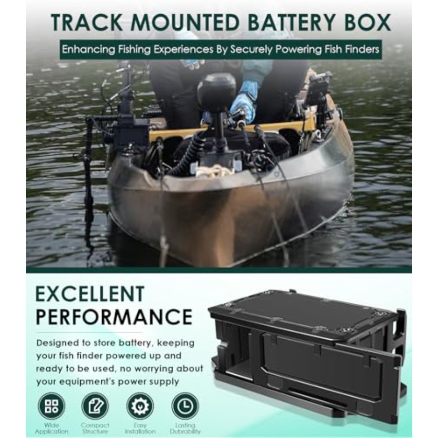 กล่องแบตเตอรี่แบบติดตั้งบนรางส - Fish Finder Mount บทวิจารณ์และราคา