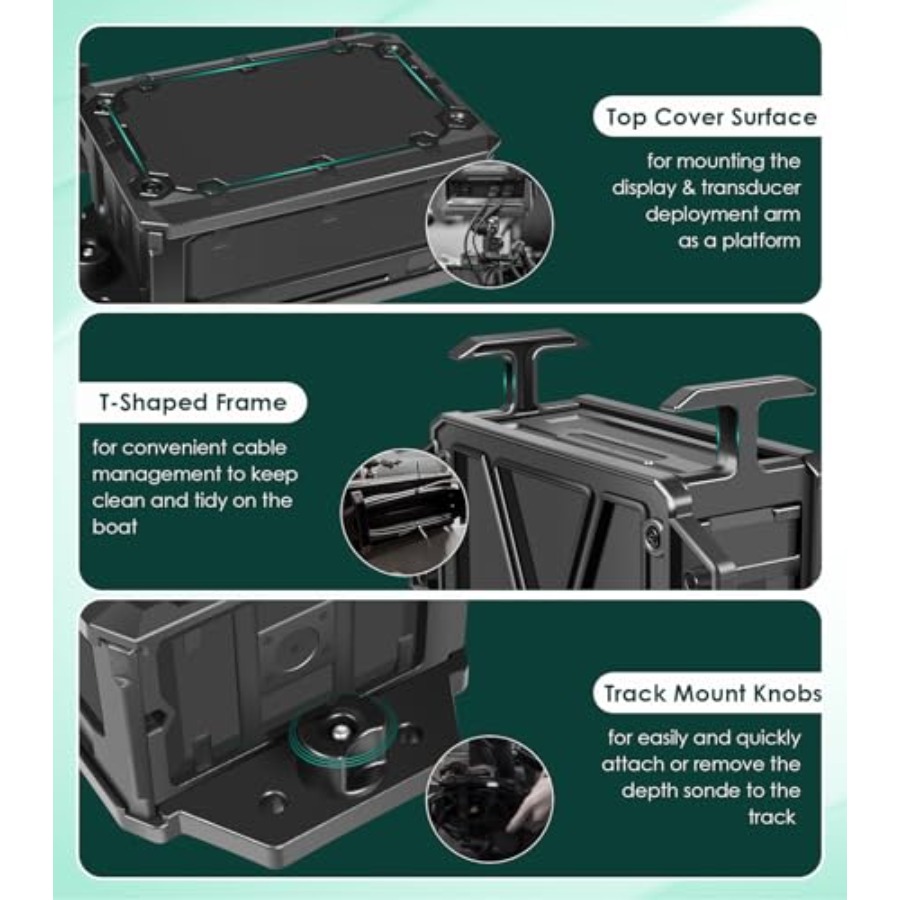 กล่องแบตเตอรี่แบบติดตั้งบนรางส - Fish Finder Mount บทวิจารณ์และราคา