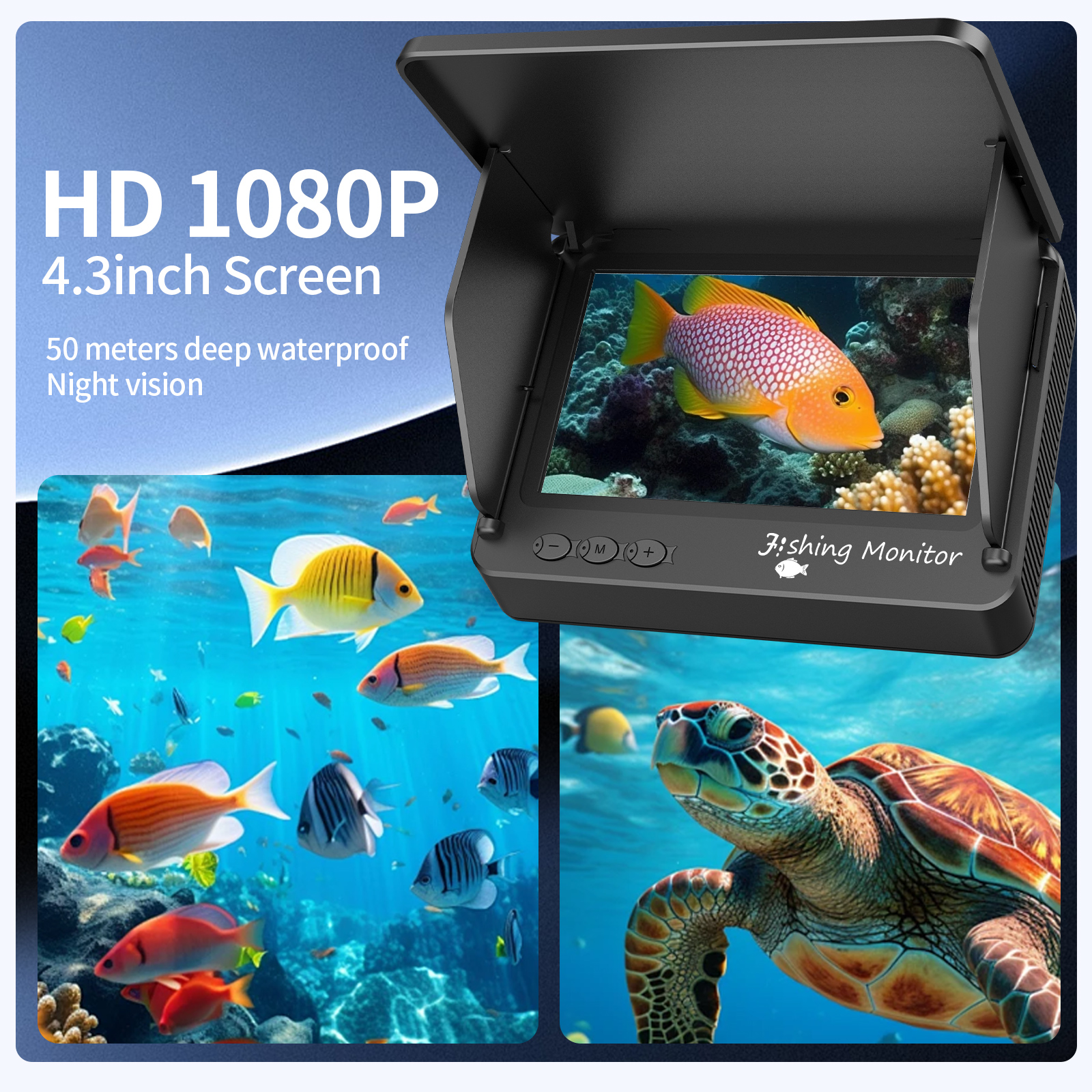 กล้องตกปลาใต้น้ำ 1080P HD เครื - Fish Finder Portable บทวิจารณ์และราคา