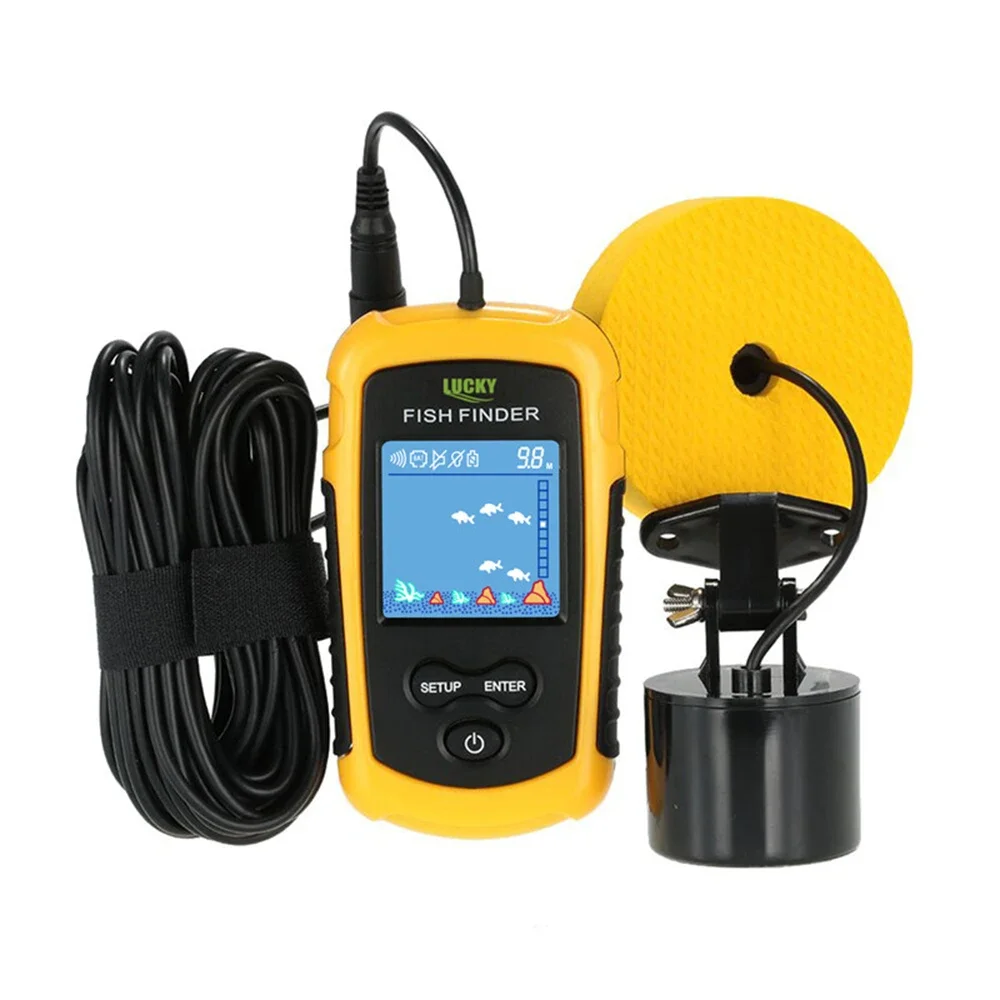 Lucky หน้าจอสี LCD แบบพกพา Fis - Fish Finder Transducer บทวิจารณ์และราคา