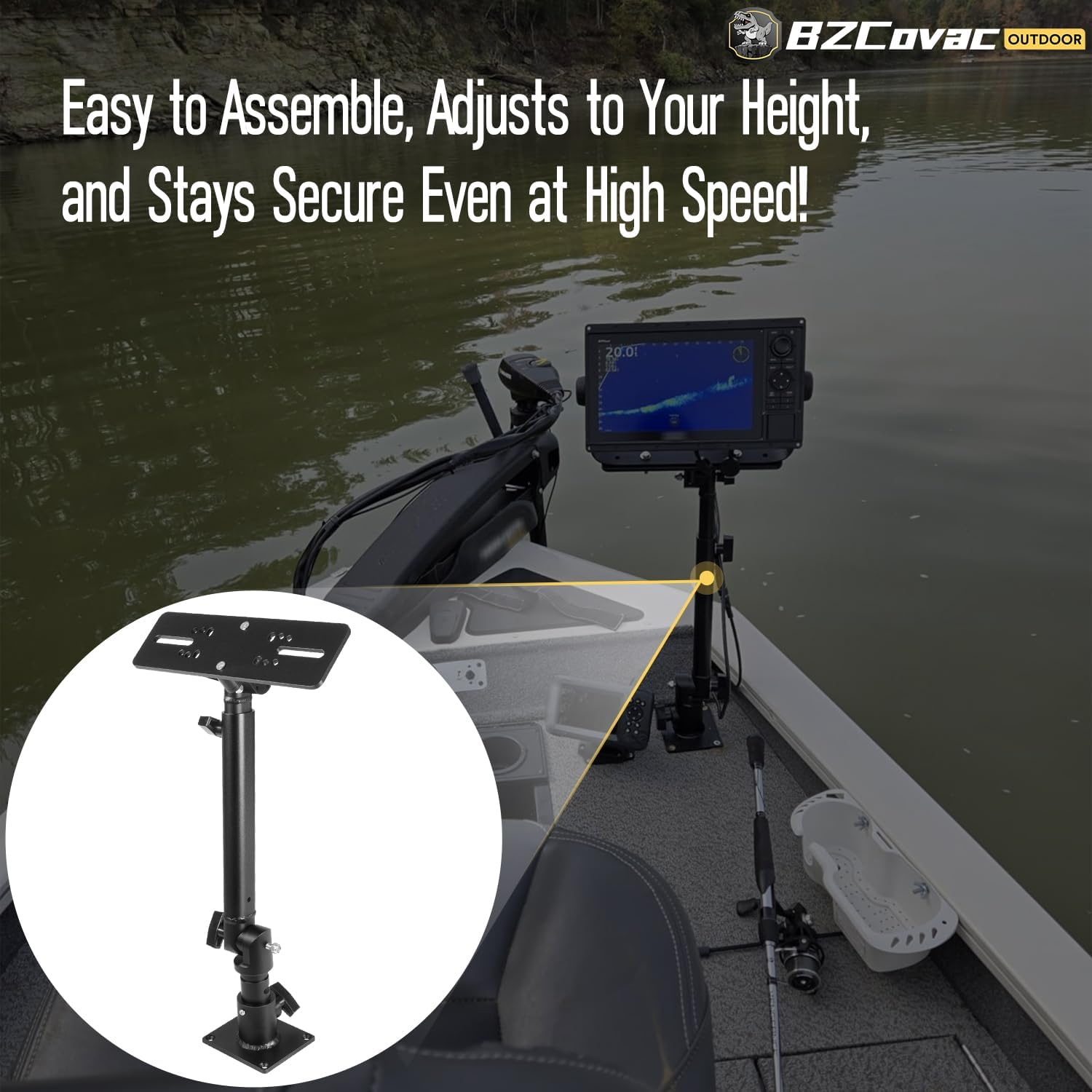 ขายึดจอภาพอะลูมิเนียมชุบอโนไดซ - Fish Finder Mount บทวิจารณ์และราคา