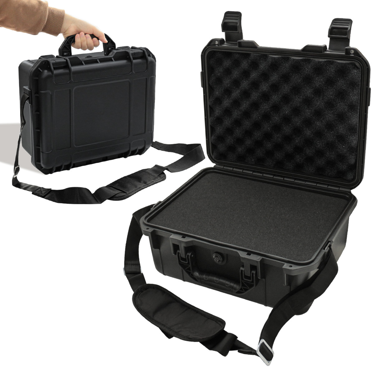 เคสแข็งอุปกรณ์พร้อมฟองน้ําตัดล - Fish Finder Case บทวิจารณ์และราคา