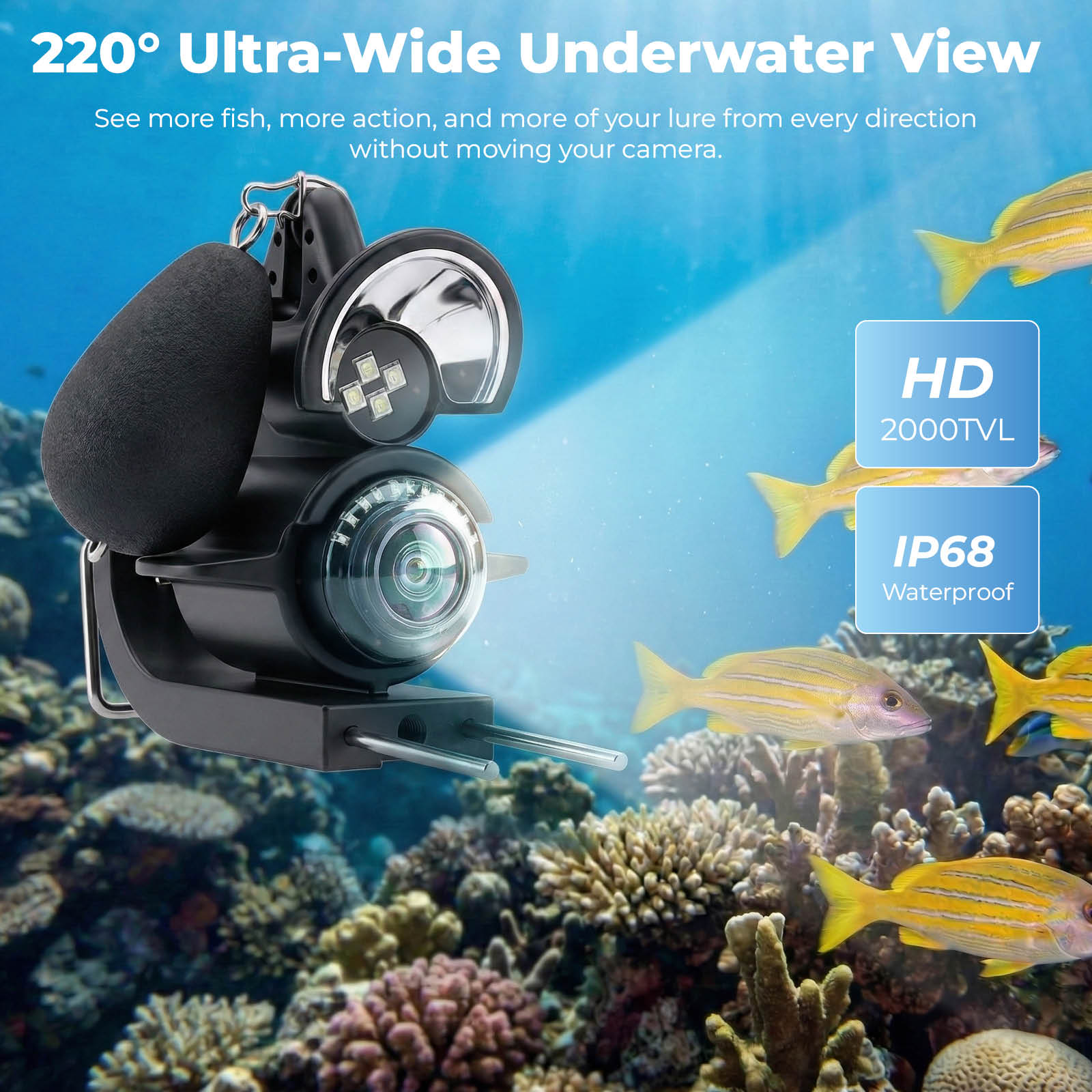 กล้องมองใต้น้ำแบบพกพาพร้อมจอ L - Fish Finder Portable บทวิจารณ์และราคา