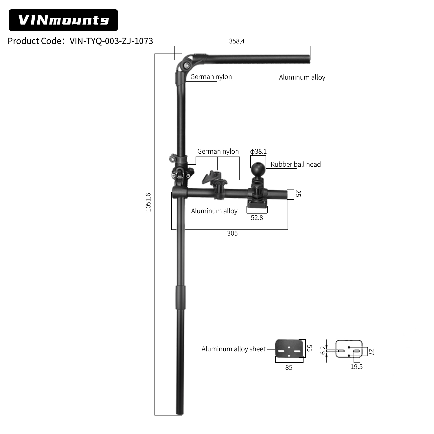 VINmountsLivescope ที่ยึดคันเบ - Fish Finder Mount บทวิจารณ์และราคา