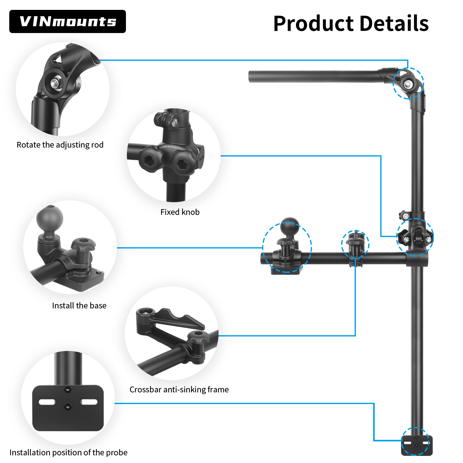 VINmountsLivescope ที่ยึดคันเบ - Fish Finder Mount บทวิจารณ์และราคา