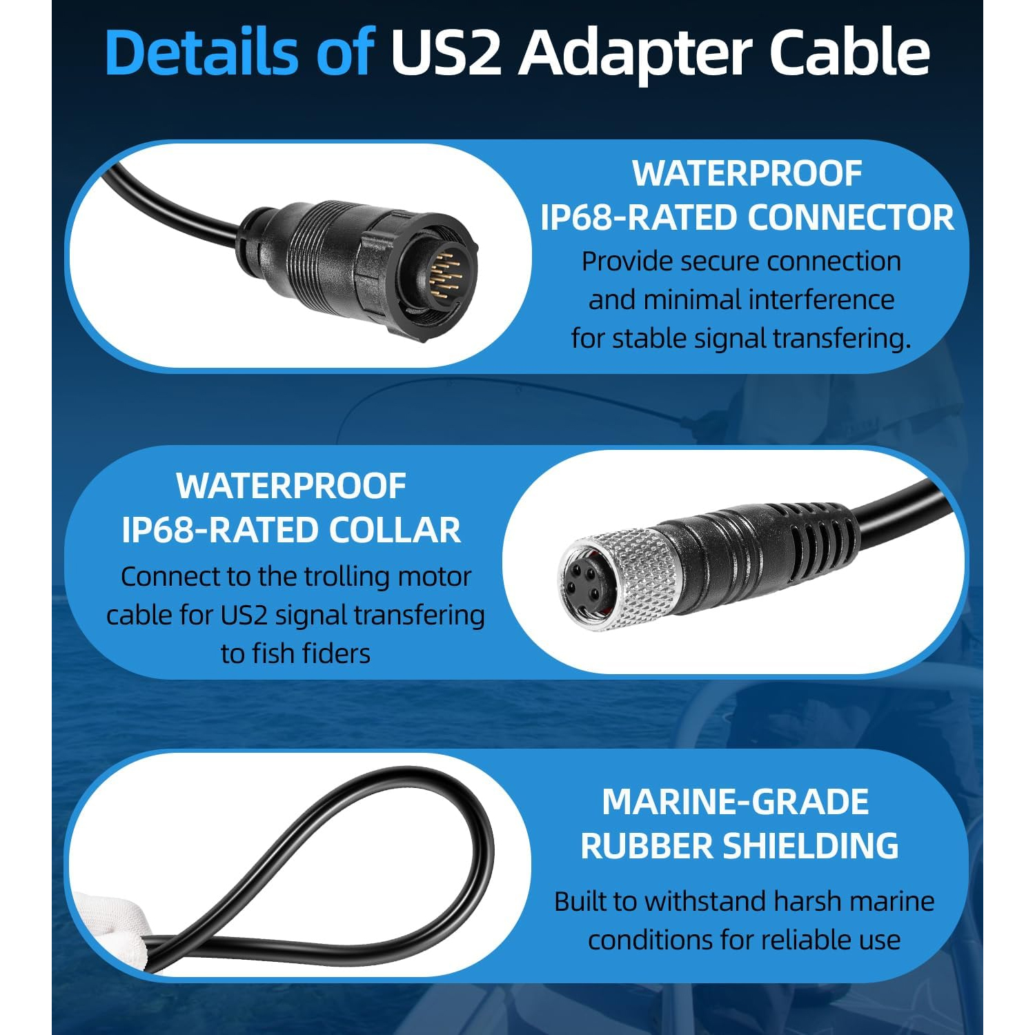 สำหรับ Minn Kota MKR-US2-13 สา - Fish Finder Cable บทวิจารณ์และราคา