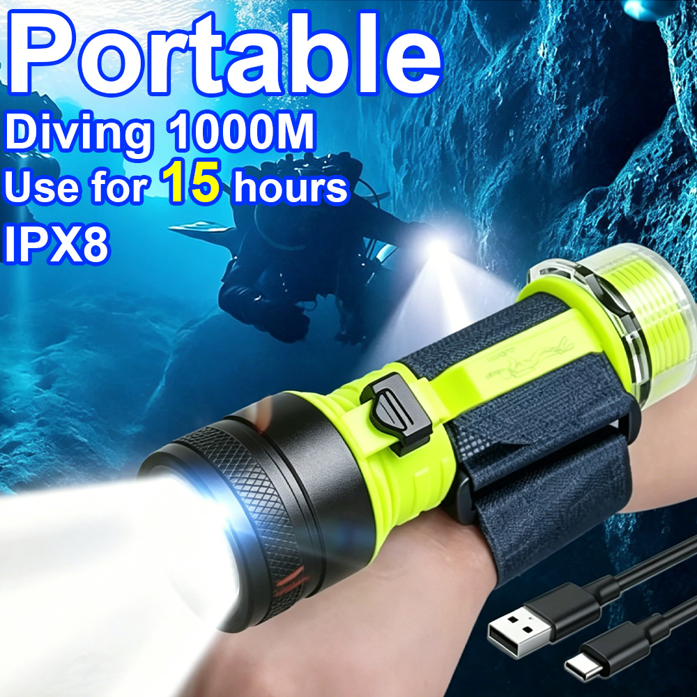 ใหม่แบบพกพา LED ไฟฉายดำน้ำมืออ - Fishing Light บทวิจารณ์และราคา