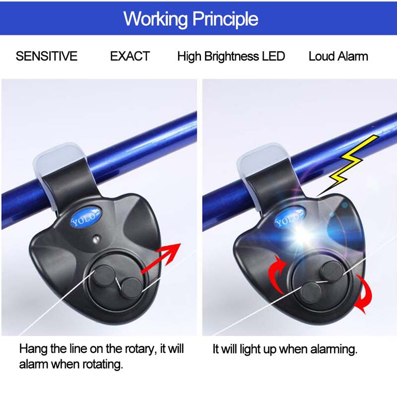 ตกปลา Rod Bite ALARM ไฟ LED ปล - Bite Indicator บทวิจารณ์และราคา