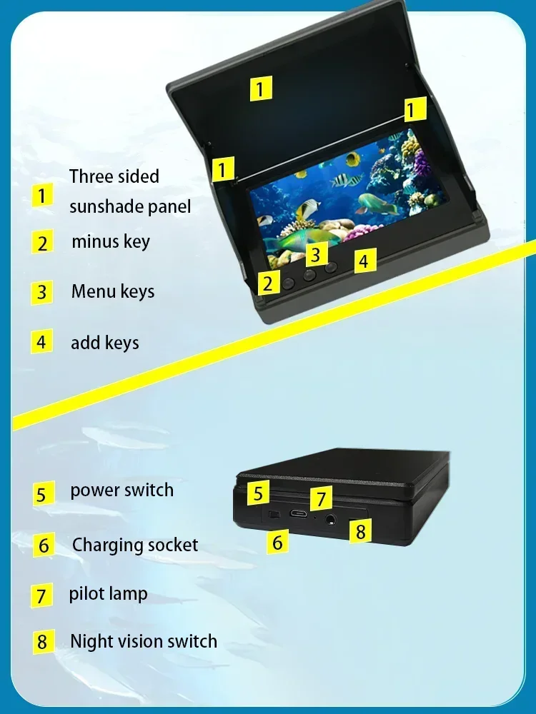 YS43A 4.3 นิ้วเครื่องตรวจจับปล - Fish Finder Battery บทวิจารณ์และราคา