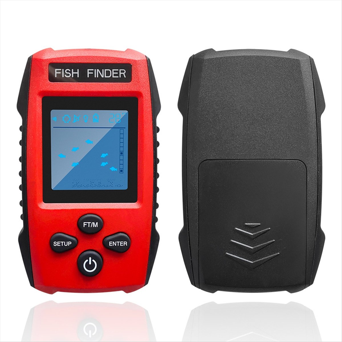 เครื่องหาปลาแบบมีจอ LCD สี พร้ - Fish Finder Transducer บทวิจารณ์และราคา
