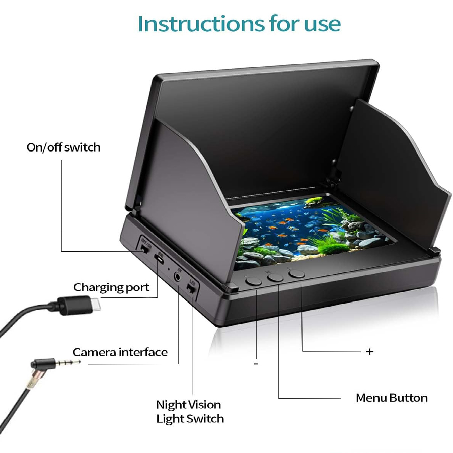 เครื่องหาปลาแบบพกพา FOURQ หน้า - Fish Finder Portable บทวิจารณ์และราคา