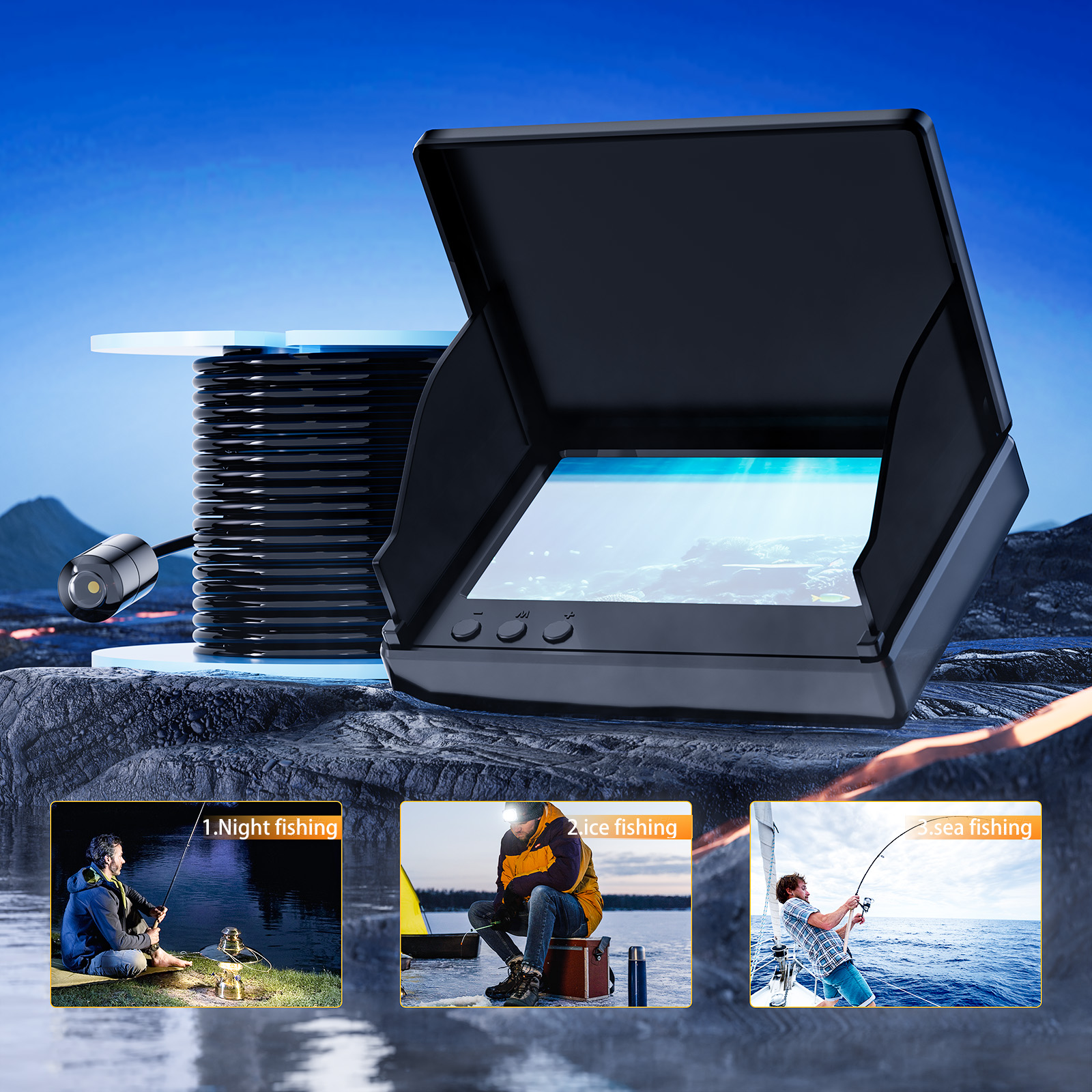 กล้องตกปลาใต้น้ำขนาด 4.3 นิ้ว  - Fishing Camera บทวิจารณ์และราคา