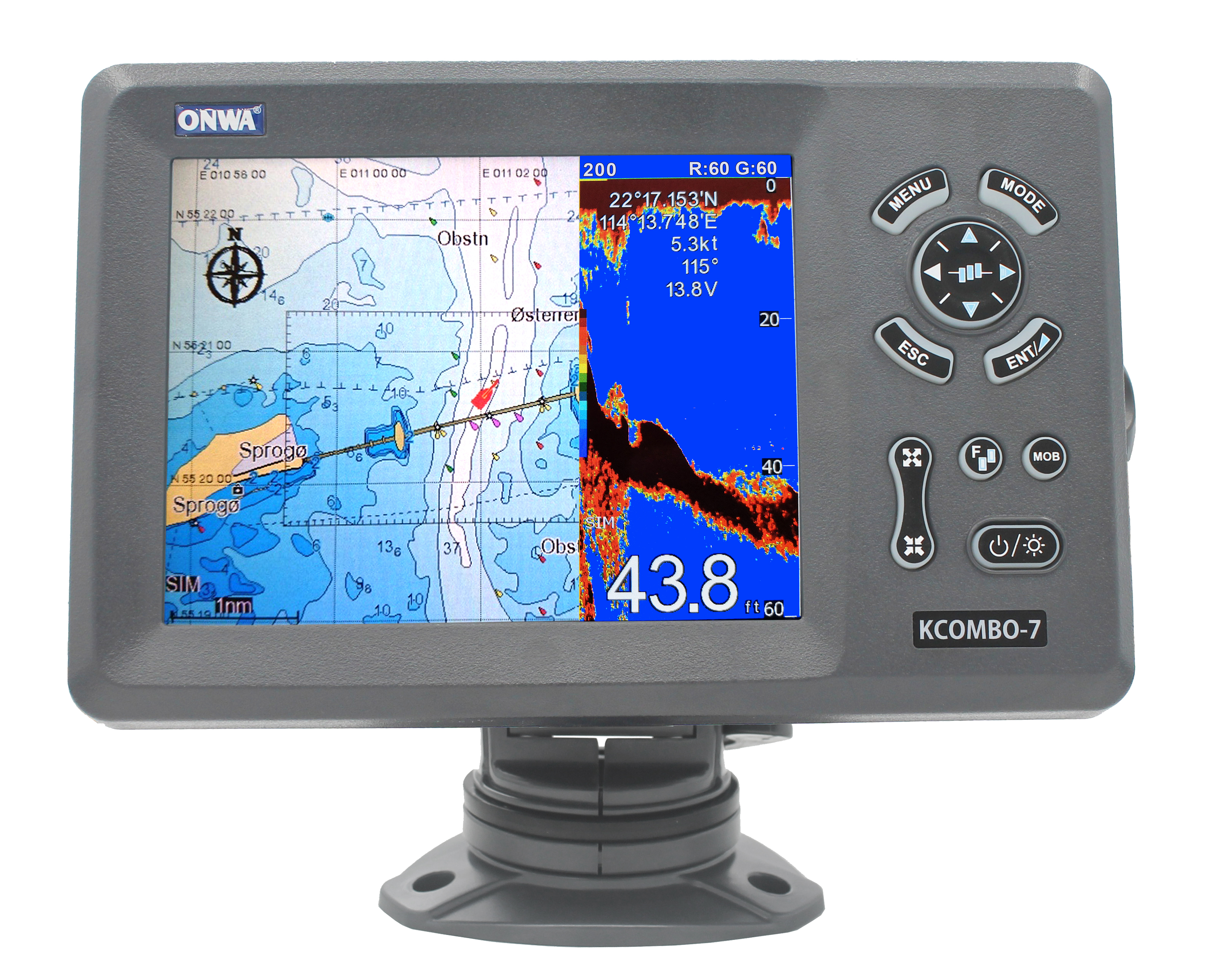 ONWA KCombo-7 เครื่องนำทาง GPS - Fish Finder Gps บทวิจารณ์และราคา