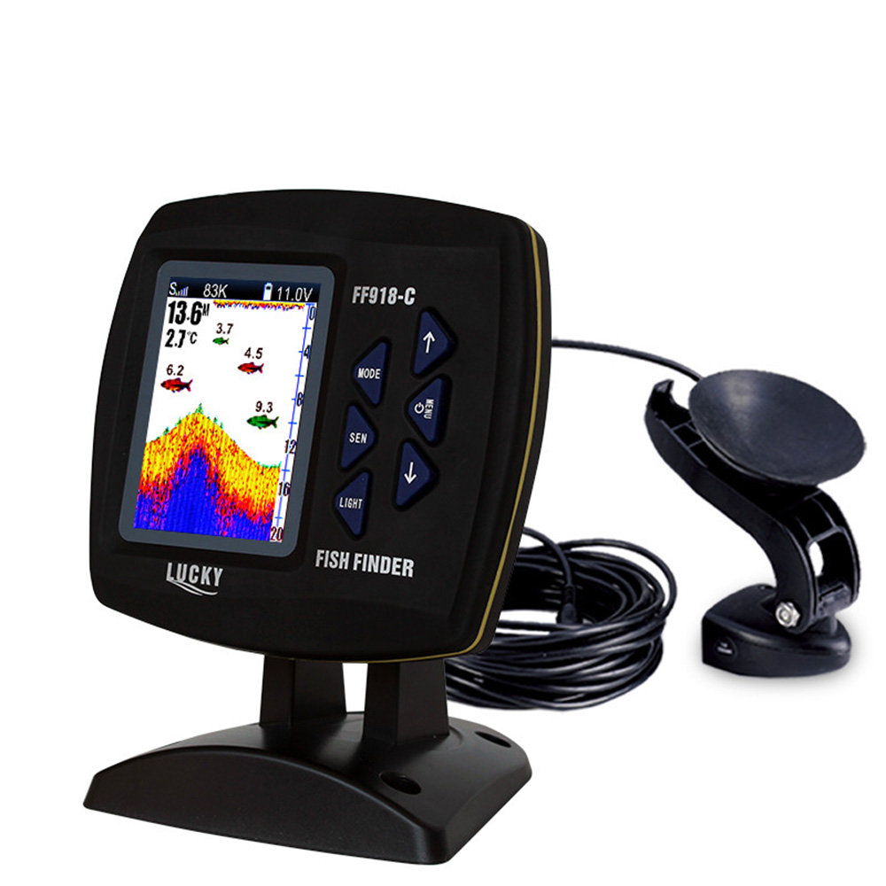 หน้าจอสี FF918-C100DS แบบมีสาย - Fishing Depth Finder บทวิจารณ์และราคา