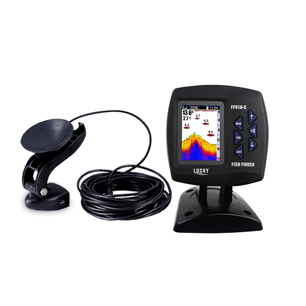 หน้าจอสี FF918-C100DS แบบมีสาย - Fishing Depth Finder บทวิจารณ์และราคา