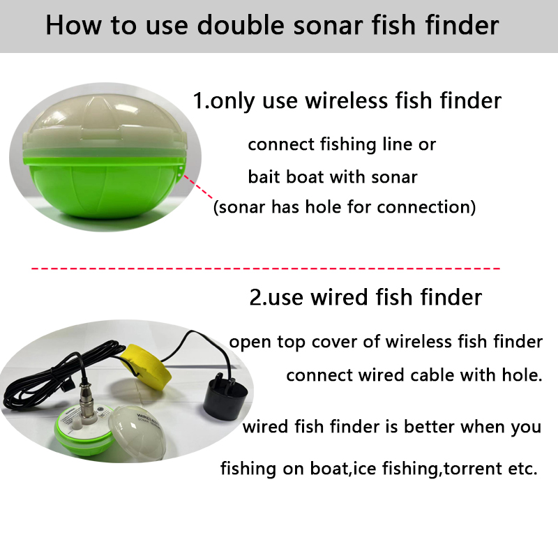 เครื่องหาปลาแบบพกพาไร้สายบลูทู - Fish Finder Portable บทวิจารณ์และราคา