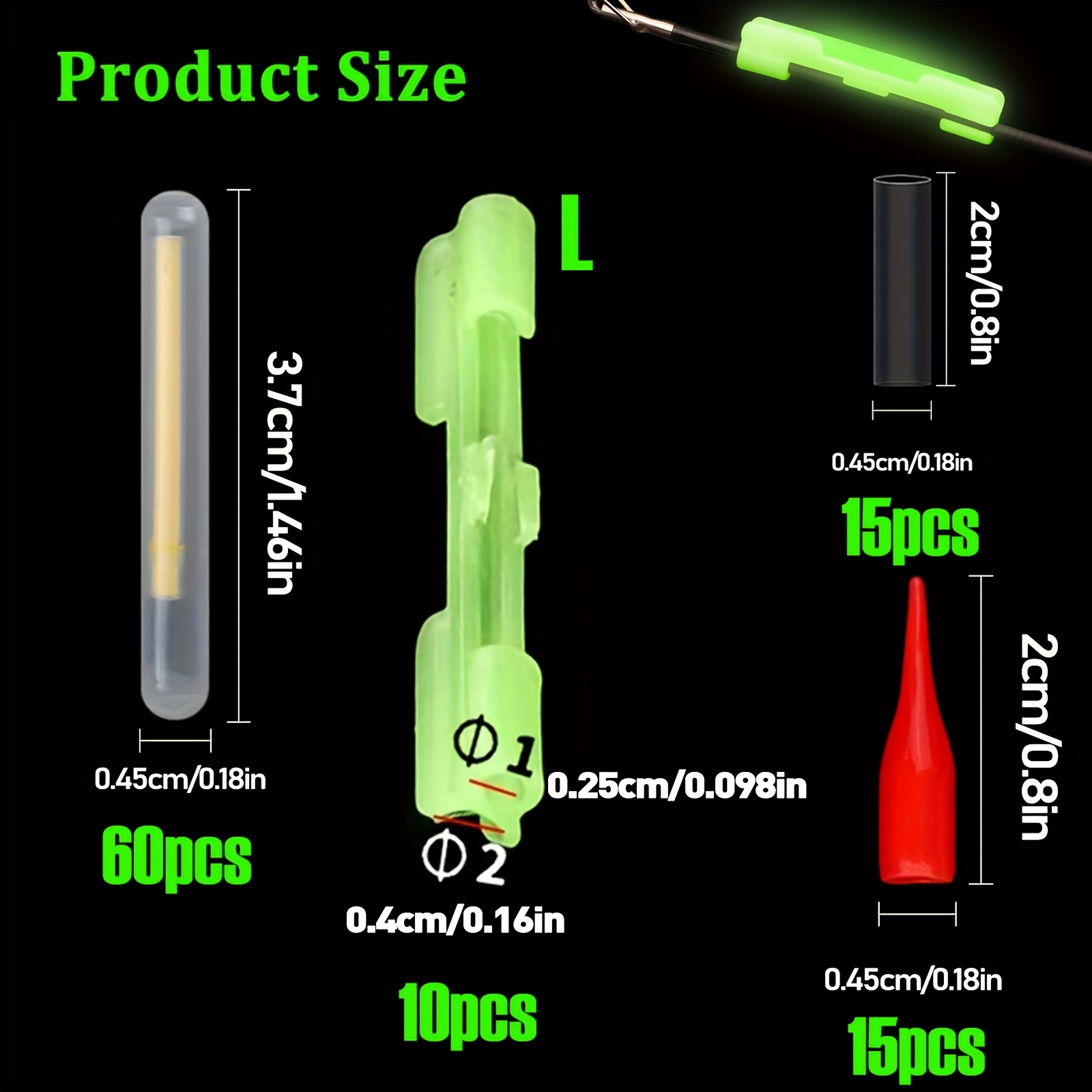 100PCS ตกปลา GLOW Sticks ชุด,R - Bite Alarm บทวิจารณ์และราคา