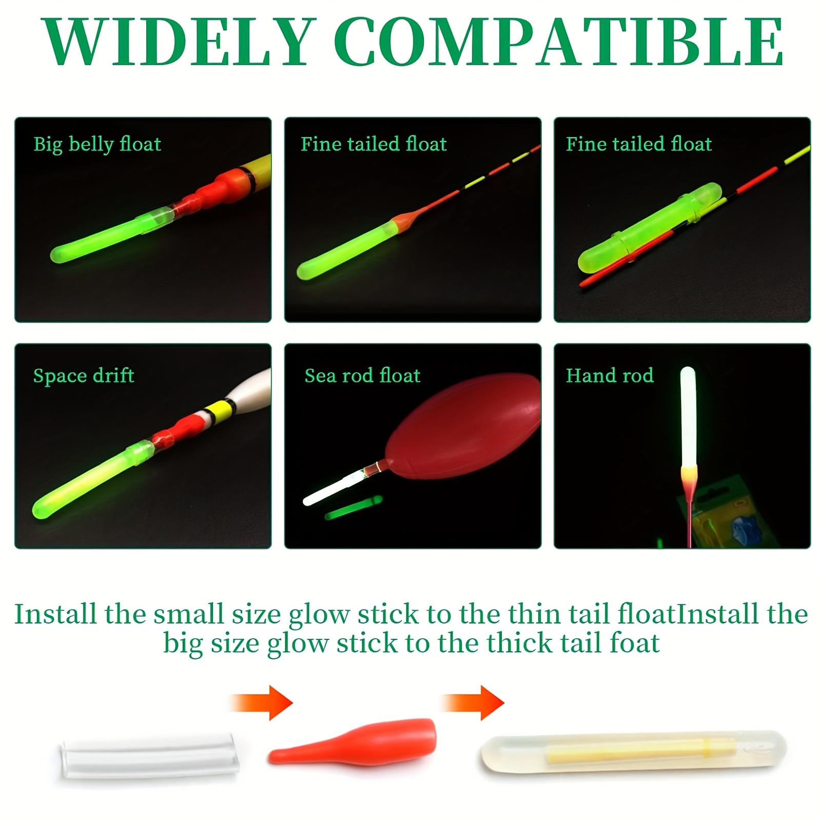 100PCS ตกปลา GLOW Sticks ชุด,R - Bite Alarm บทวิจารณ์และราคา